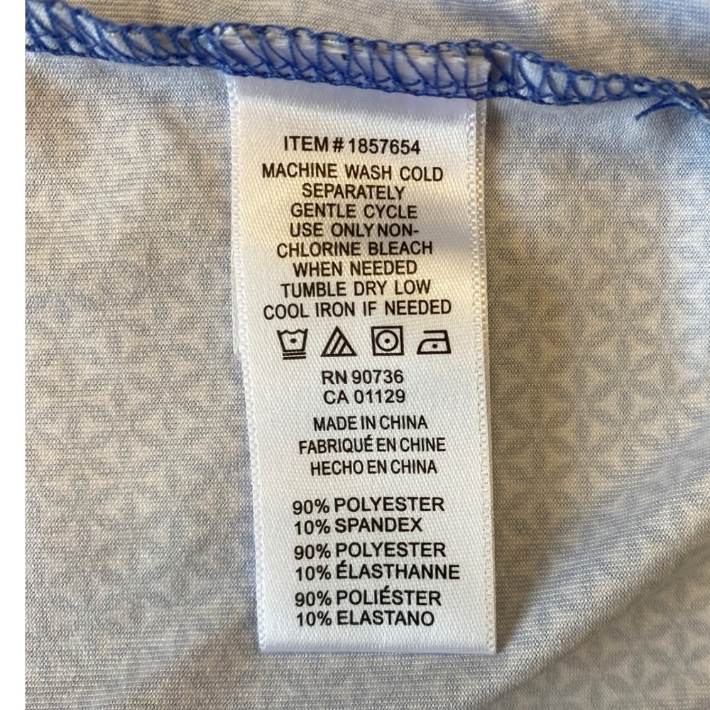 Hickey Freeman Mens Golf Polo Shirt XXL Blue Geo Print Short Sleeve Collared - Picture 5 of 9